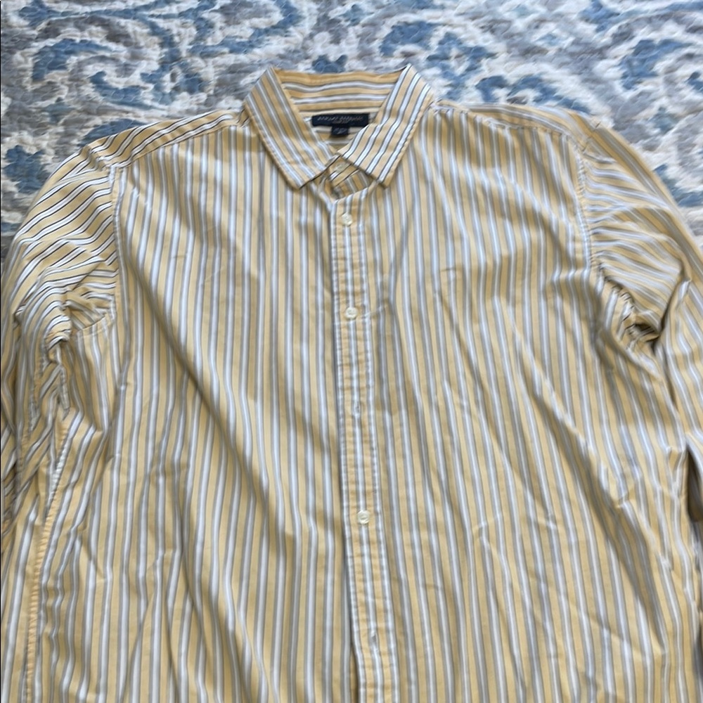 Men's  Yellow Striped Shirt